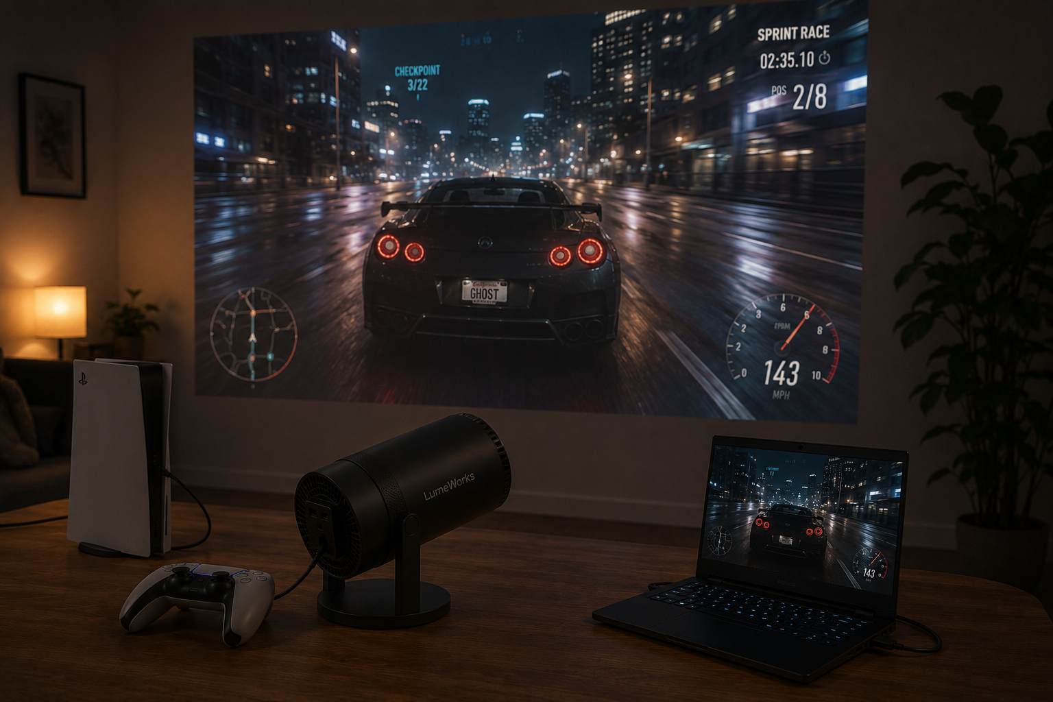 Gamen met beamer, console en pc: zo werkt het