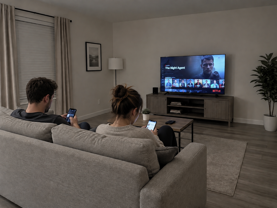 Projectie in de slaapkamer